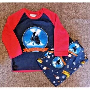 pajama 4T New Polar Express 2 piece Holiday Christmas sleepwear Set Train